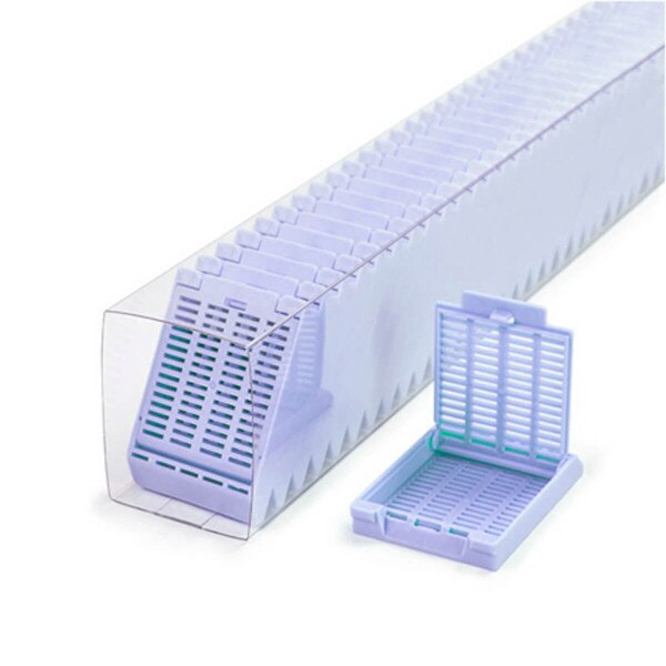 Hinged Tissue Cassette, blue